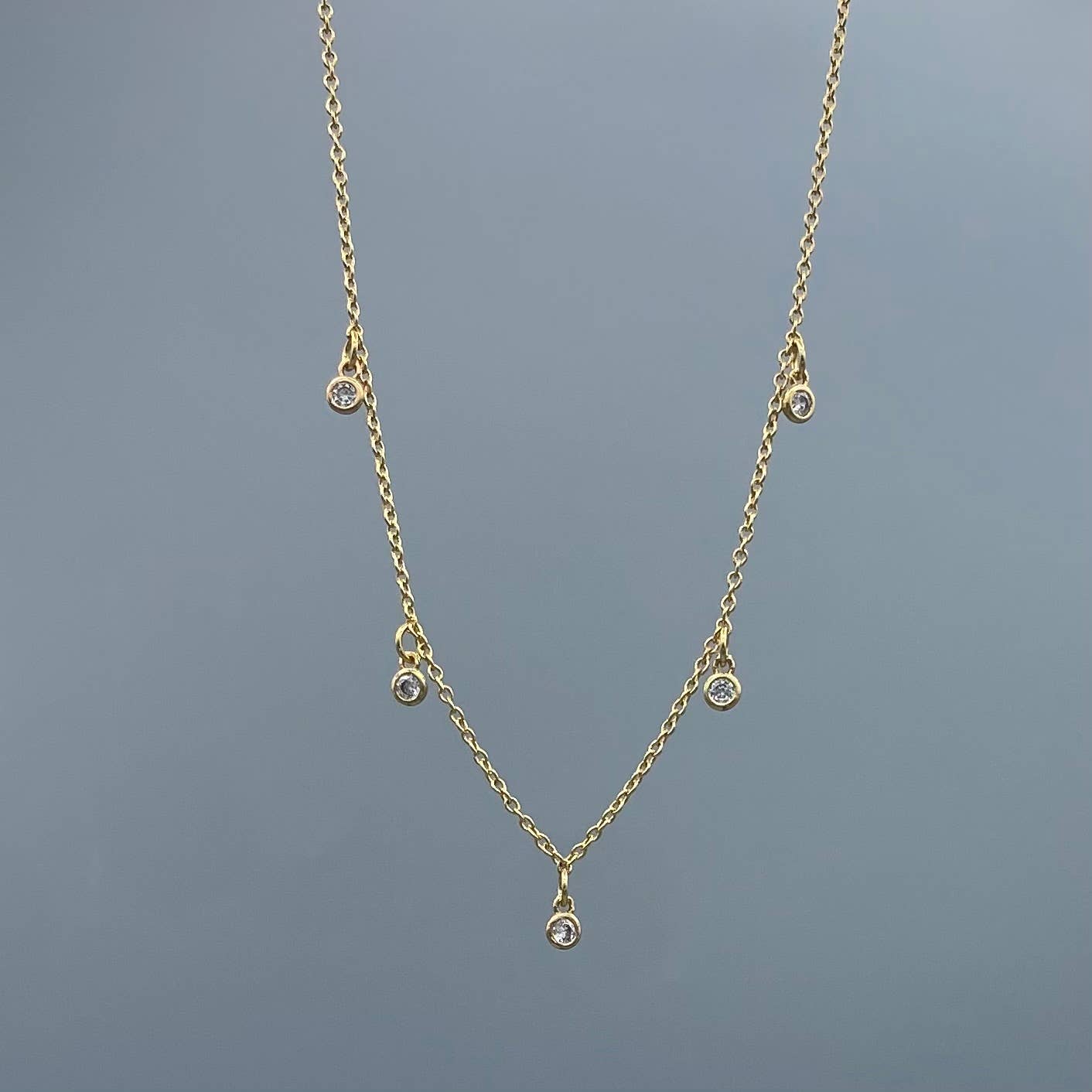Dainty CZ Dangles Necklace