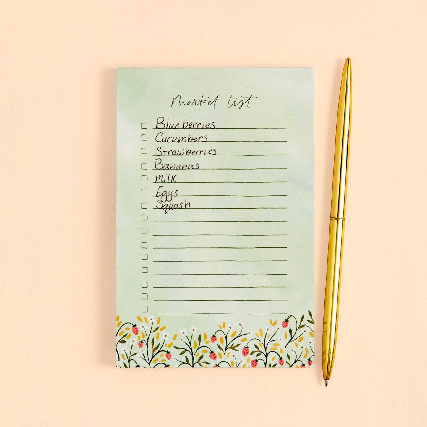 Strawberry Meadow Market Notepad