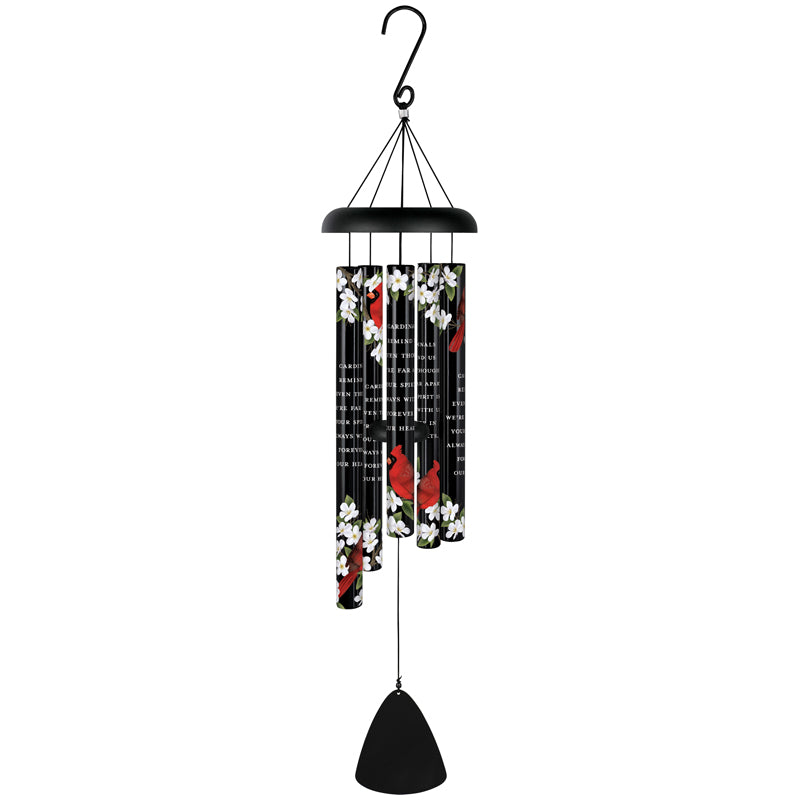 Carson Wind Chimes "Cardinals" Black Picturesque Sonnet 38"