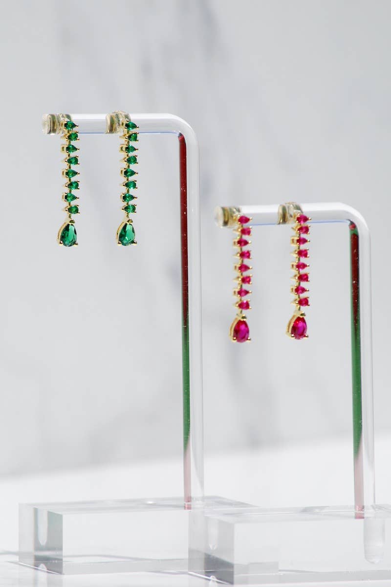 Duchess Earrings-Ruby