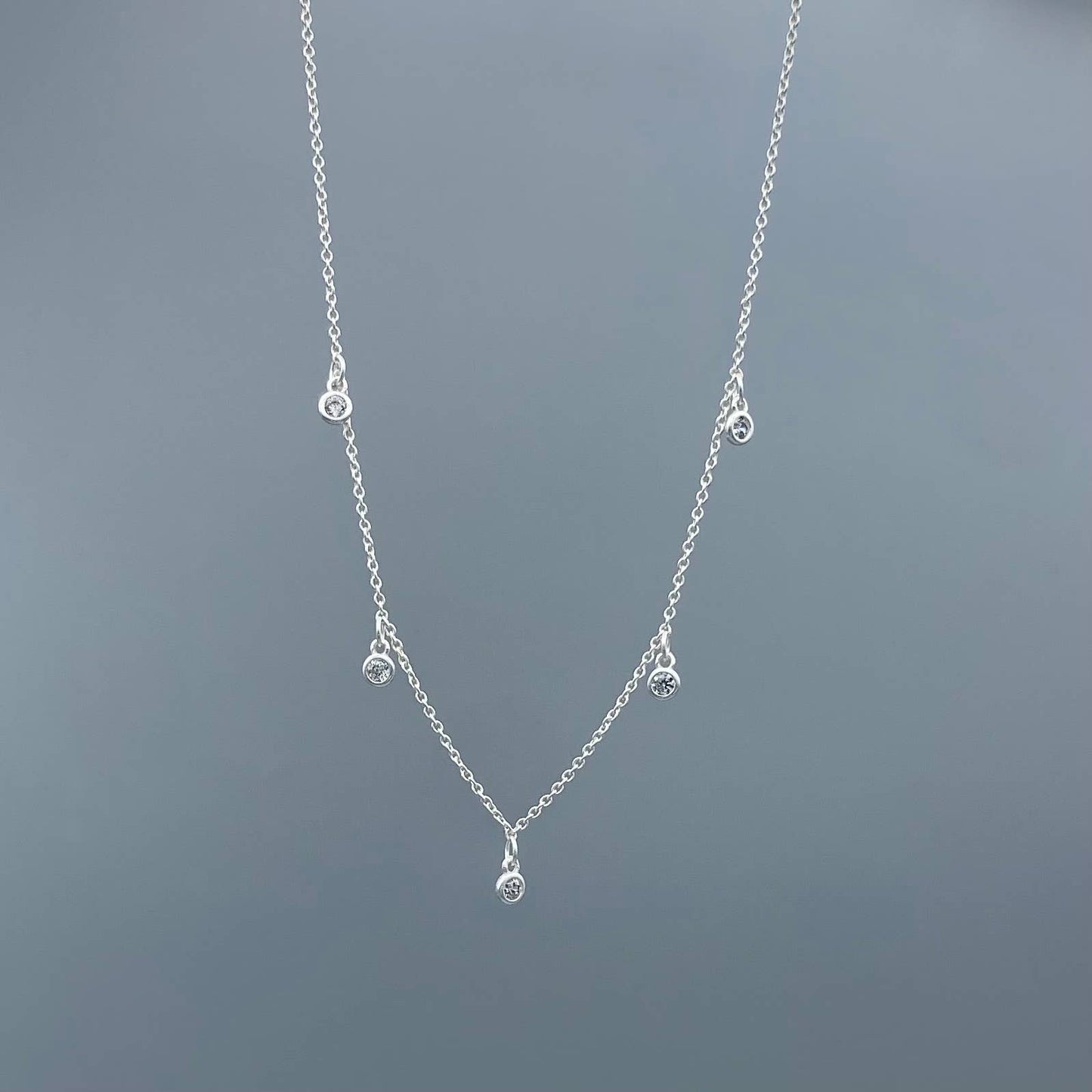 Dainty CZ Dangles Necklace