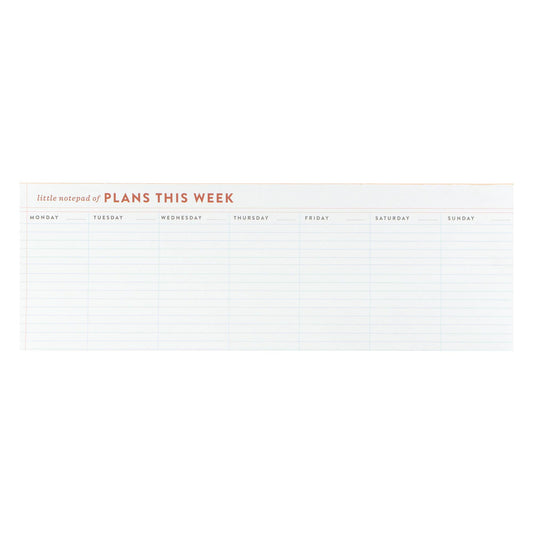 Plans This Week 12x4 Notepad
