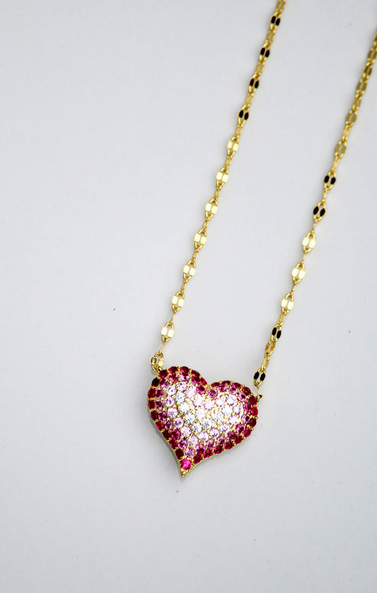 QUEEN OF HEARTS NECKLACE- PINK