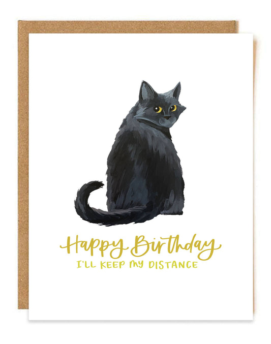 Black Cat Birthday Greeting Card