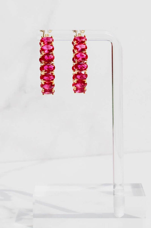 Ellipse Hoops- Ruby