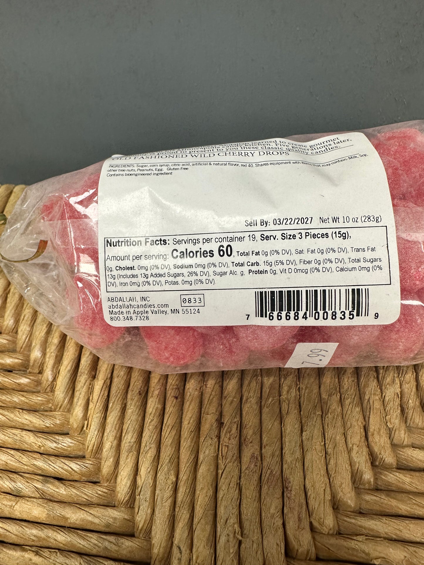 Abdallah Old Fashioned Wild Cherry Hard Candies