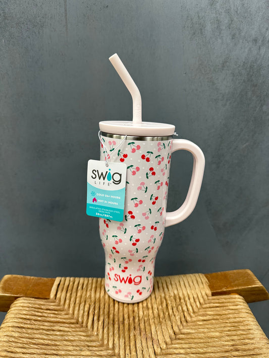 Swig Insulates Stainless Steel Mega Mug 30 Oz - Cherry Pie