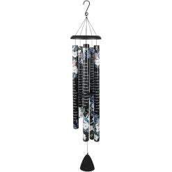 Carson Wind Chimes "Always Near" Black Picturesque 55"
